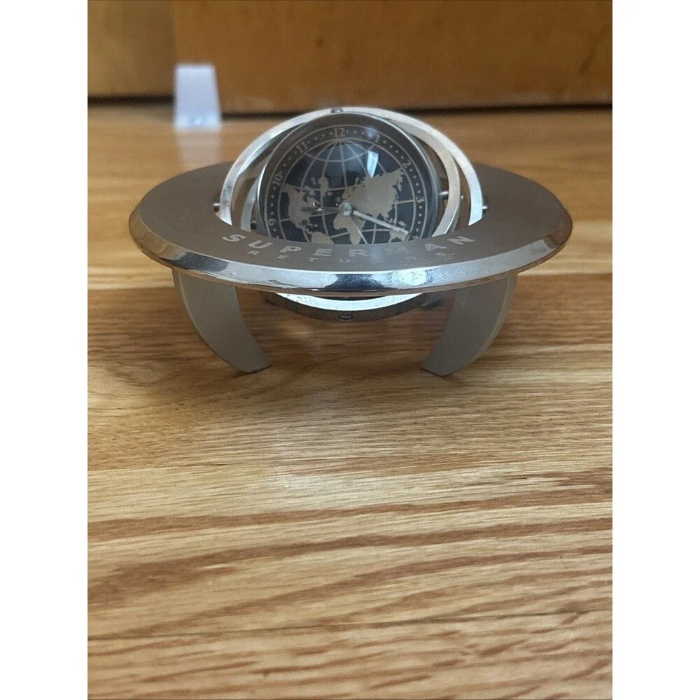 Superman Returns Rotating Desk Clock Warner Bros Promotional Prop Collectible